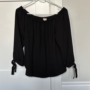 JCrew Ladiee Elegant Black Off-Shoulder Women's Top